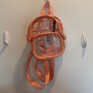 Adidas clear & pink backpack